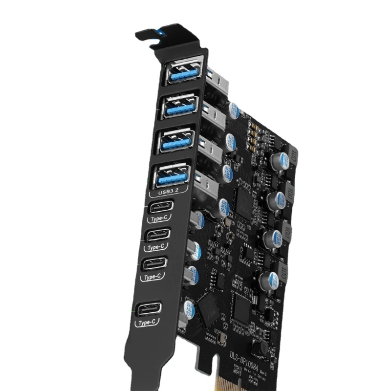 

8 Ports PCIE Usb 3.2 Expansion Card 20G PCI-E to USB Type-C Adapter USB3.1 Type-C 4 & USB3.1 TypeA for Desktop PC