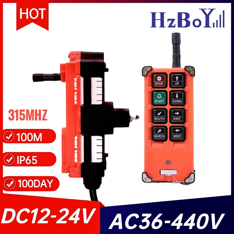 

F21-E1B VHF/UHF 12/24/36/220/380/440V Industrial Remote Control Wireless Switches for Electric Hoist Crane Lift Controller