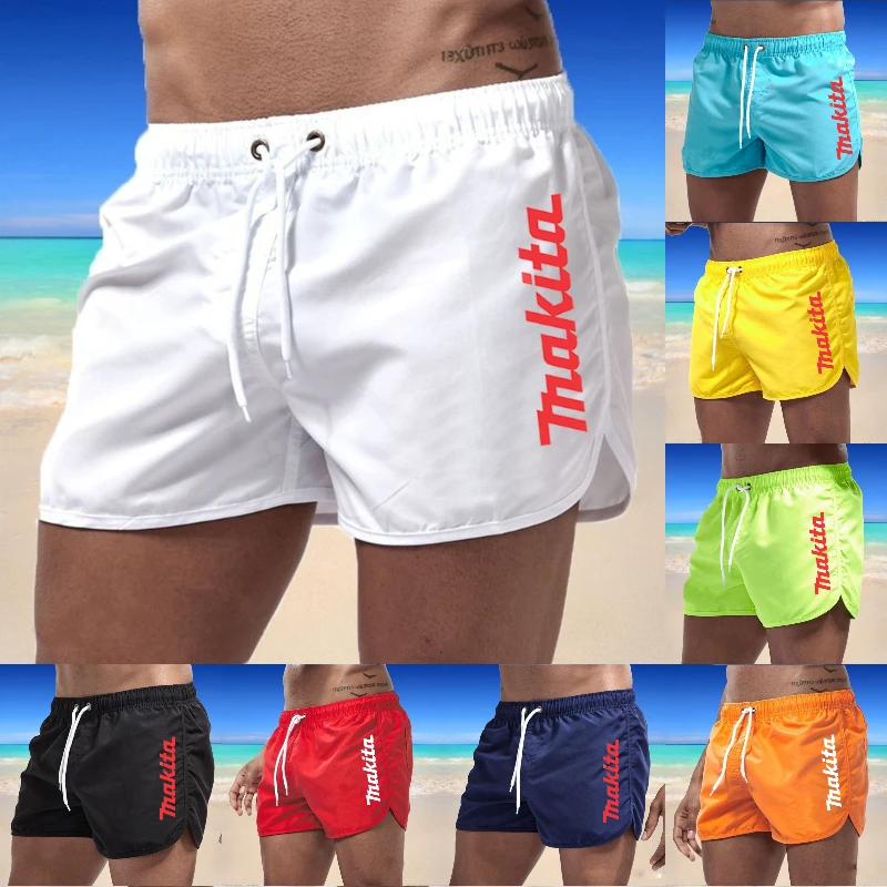 Мужские пляжные шорты, быстросохнущие мужские шорты для серфинга, одежда для плавания, спортивные шорты для бега, штаны для плавания, штаны ...