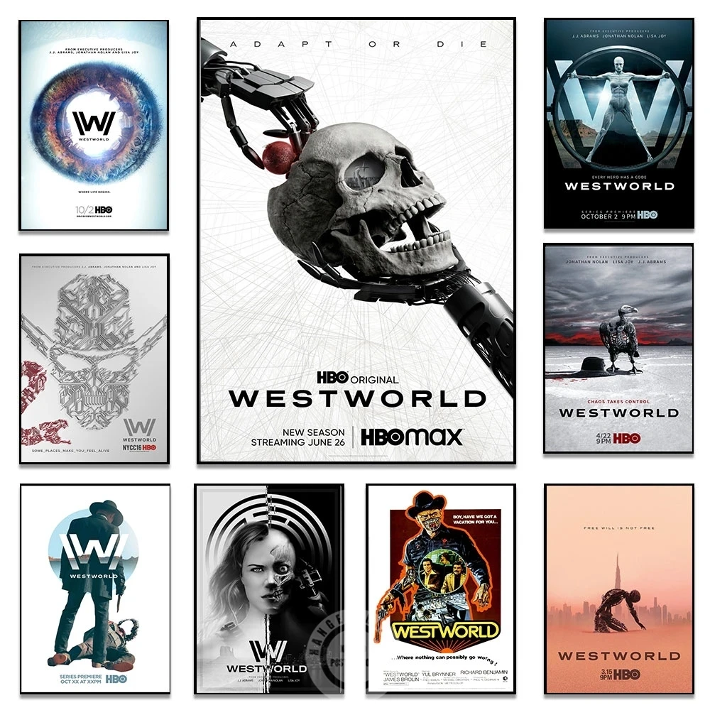 

Новый постер Westworld сезон 4 2022, настенная Картина на холсте для ТВ-сериала, 1973 фильмов, винтажные картины, украшение для комнаты и дома