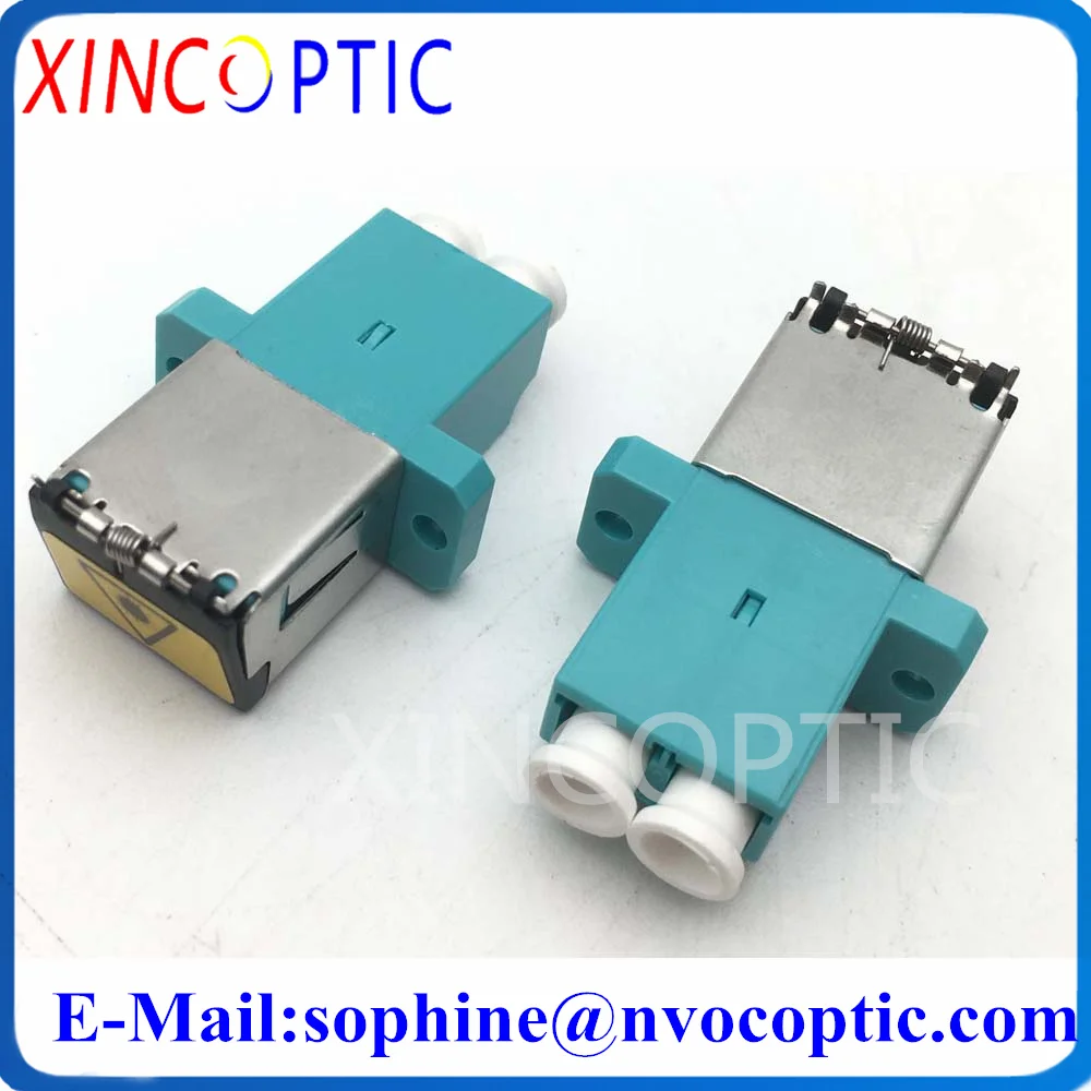 Двойная крышка затвора LC-LCUPC Aqua OM4 циркониевый керамический волоконно-оптический