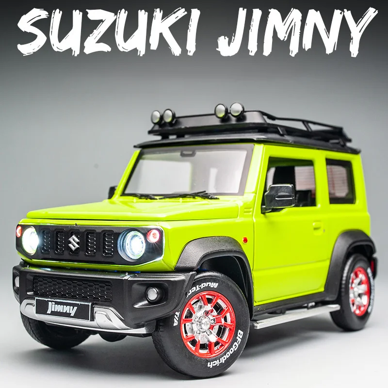 

1:18 SUZUKI Jimny, собранная версия, модель автомобиля из сплава, Литые и игрушечные автомобили, звук и фото, Коллекционная модель автомобиля, подарок