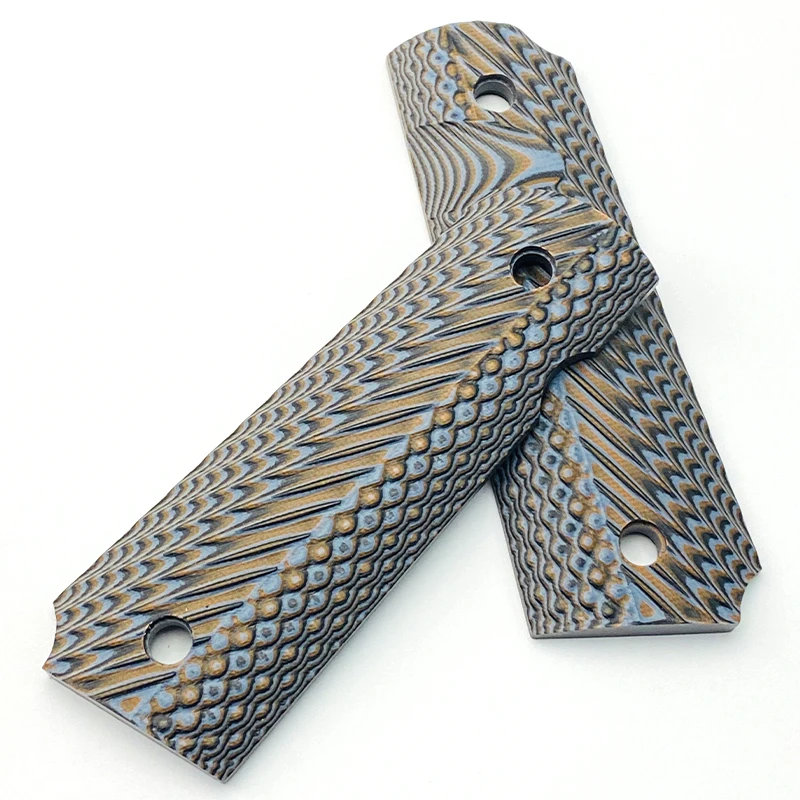 

Тактические Ручки для пистолета 1911 дюйма, 2 шт., Нескользящие ручки G10 с рисунком павлиньих перьев, ручки на заказ, материал CNC, аксессуары 1911