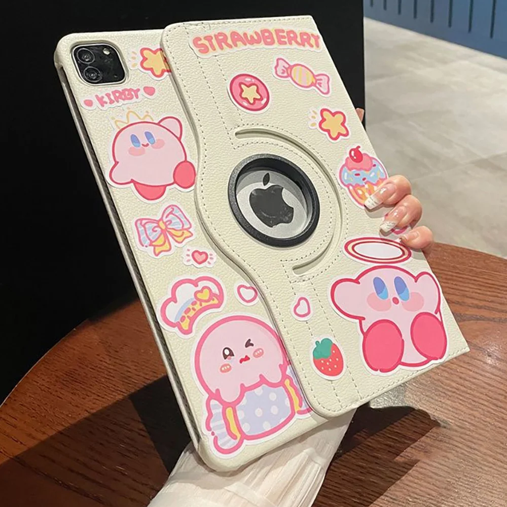 

Симпатичные Защитные чехлы для ipad Kirby Kawaii для ipad Pro 2022 2021 ударопрочный Air 5/4/3 полный мини 6/5/4