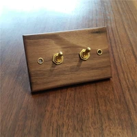 pure solid wood vintage american wall socket switch panel taiwan thai japan bb antique 15a wall light switch 118mm75mm