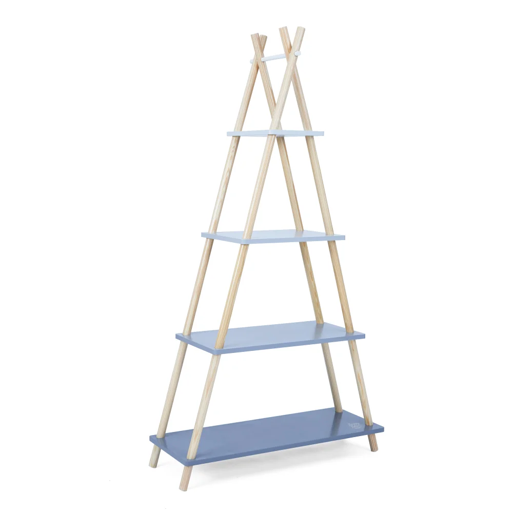 

Сказочные поля от Teamson Kids A-Frame деревянный книжный шкаф в виде пирамиды, серый
