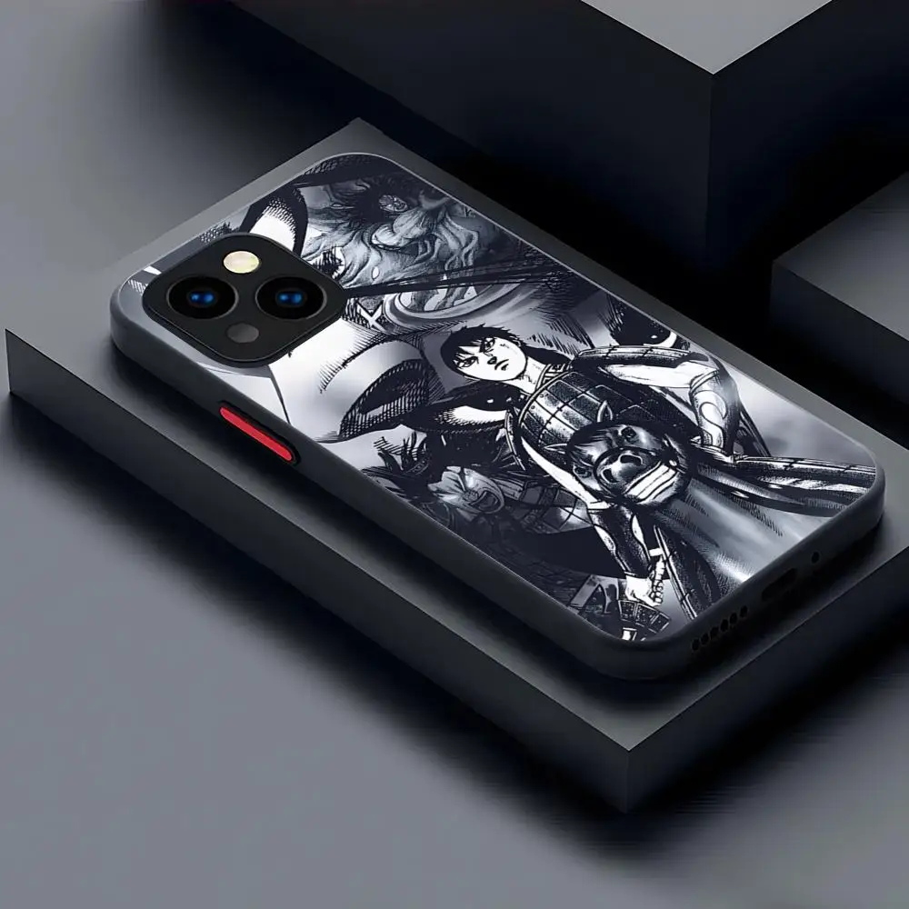 Чехол для телефона Kingdom Manga Kanki Hara матовый прозрачный 16 15 iPhone 12 11 13 Pro Max X XR XS 8 SE Mini Plus