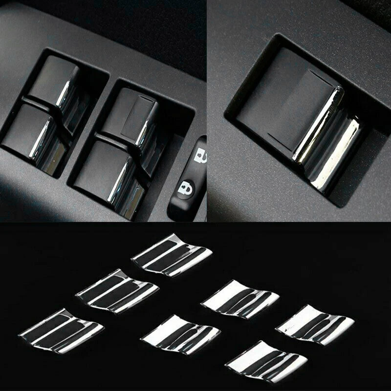 

Car Glass Switch Styling Trim Strip Accessories For Toyota Land Cruiser Prado FJ150 FJ200 Corolla RAV 4 Camry 2010-2018