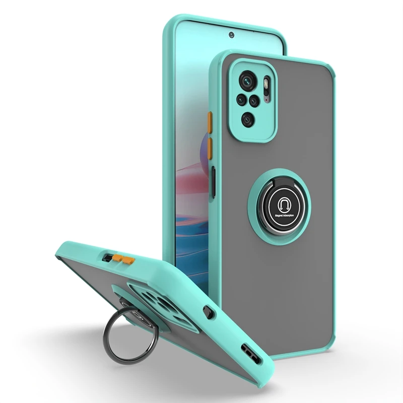 Роскошный металлический чехол с кольцом-держателем для Xiaomi Redmi Note 10 Pro Poco X3 9 9s 11 8 8T