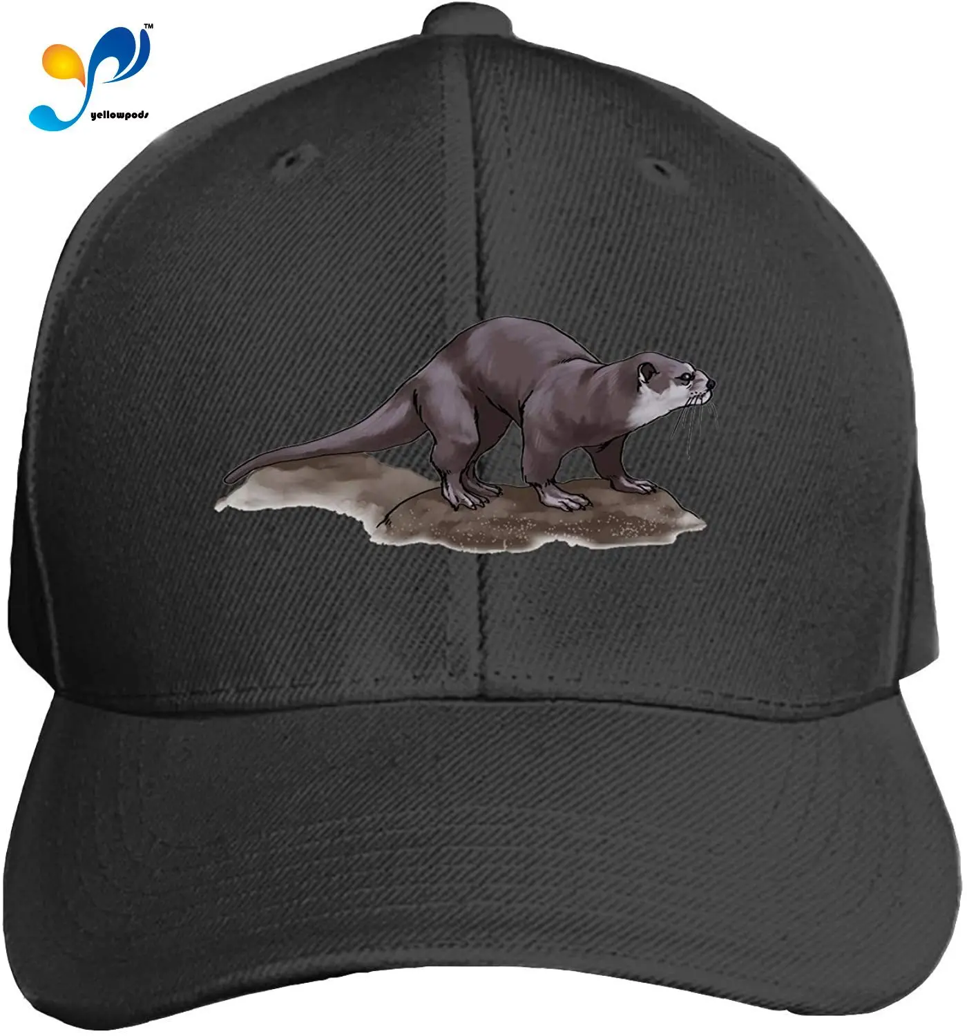 

Peaked Hat Otter Printed Sandwich Baseball Cap For Unisex Adjustable Hat