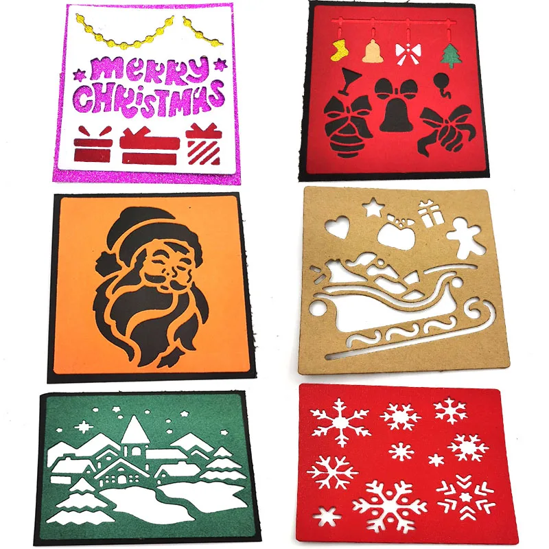 

New Christmas Snowflake Santa Sleigh Metal Cutting Die DIY Scrapbook Album Embossed Paper Card Decoration Craft