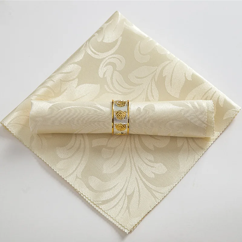 

A 10pcs/lot Polyester 48cm Square Table Cloth Napkins for Wedding Birthday Decoration Colored Napkin Fabric Embroidered Table