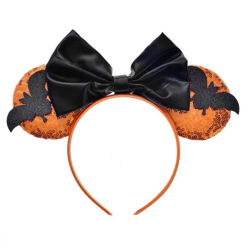 1pc 23x21cm Halloween Cartoon Mouse Ears Bow Headband Birthday Party Decorations Gift Costume Cosplay Dress Up Hair Accessories