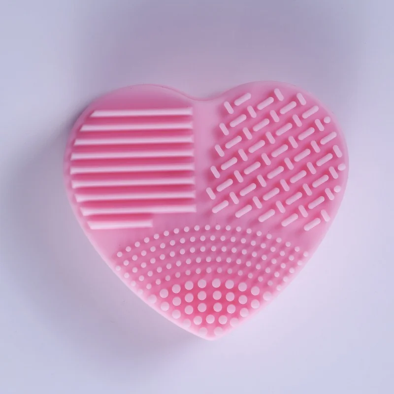 

Colorful Heart Shape Clean Make up Brushes Wash Brush Silica Glove Scrubber Board Cosmetic Cleaning Tools for makeup brushes