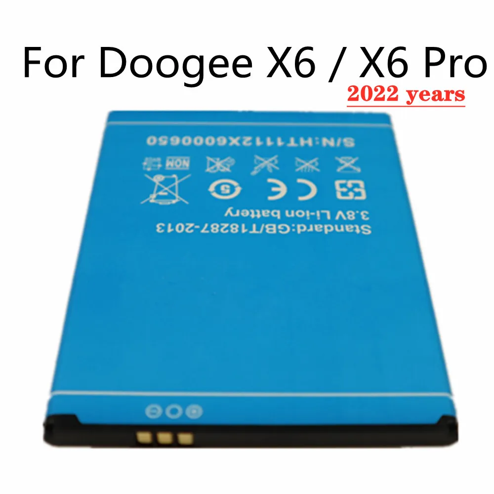 

2022 год, новый оригинальный аккумулятор X6 Для Doogee X6 / X6 Pro x6pro мобильный телефон 3000 мАч, Высококачественная запасная батарея