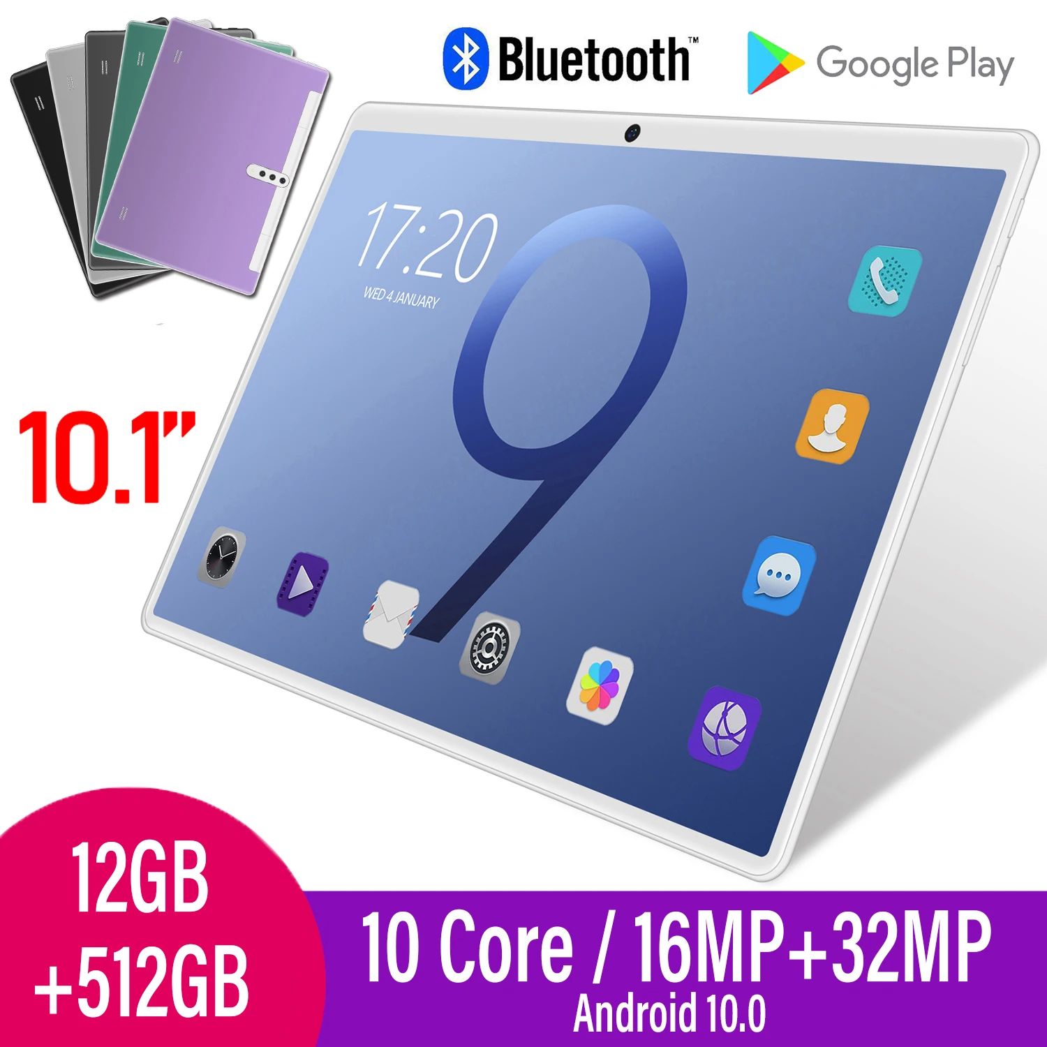 

NEW Tablet T10W 10 Core IPS Pad 5G 10.1 Inch Android 10 8800mAh 12GB 512GB ROM Factory Sales With Keyboard Google Play PC
