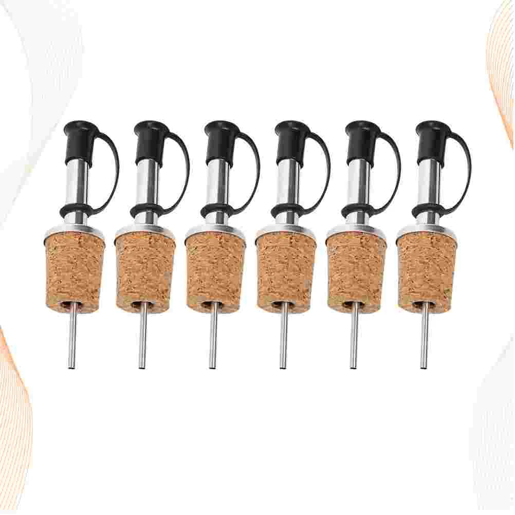 

Pourer Cork Stopper Bottle Spout Pourers Oil Pour Steel Olive Spouts Stainless Vinegar Dispenser Lid Metal Silicone Sealed