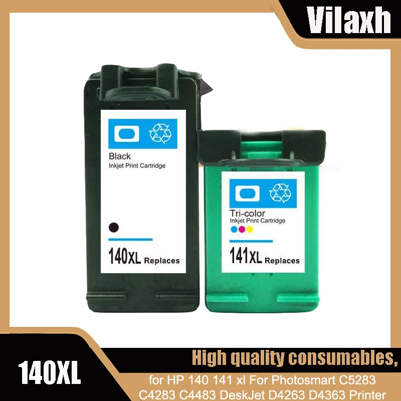 Совместимый сменный чернильный картридж vilaxh 140xl для принтера HP 140 141 xl Photosmart C5283 C4283