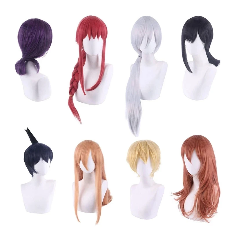 

Anime Wigs Chainsaw Man Makima Power wig Angel Devil Denji Higashiyama Kobeni Reze Hayakawa Aki Himeno Quanxi Cosplay Wigs + Cap