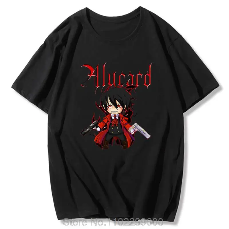 

Футболка Hellsing мужская с японским аниме, повседневная тенниска из хлопка в готическом стиле, уличная одежда в стиле унисекс, лето