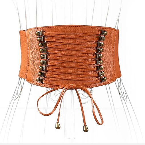 

Pu Leather Corset Dress Wide Waistband Slimming Body Belts for Women Elastic High Waist Belt Cinto Sobretudo Feminin Ceinture