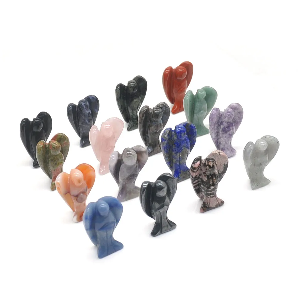 Карманная Статуя Ангела-хранителя резная вручную статуя из натурального