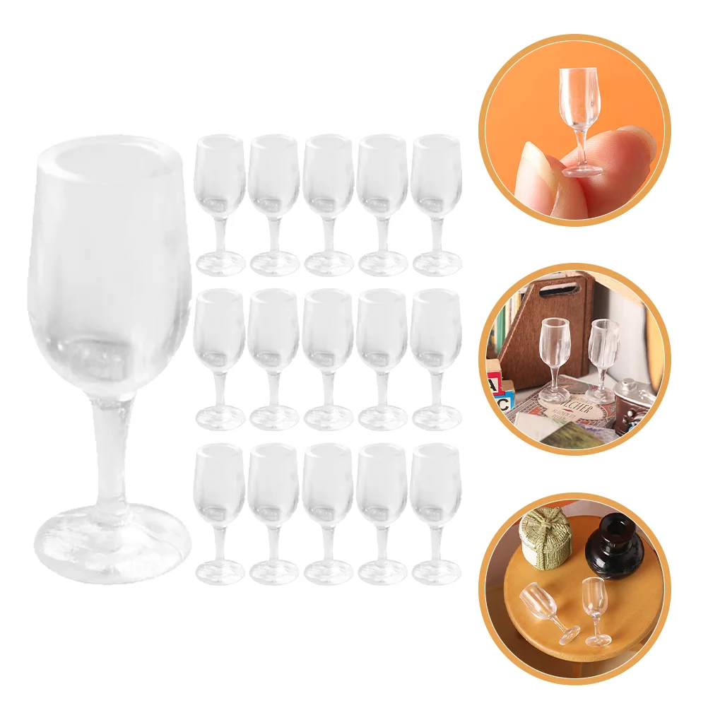 

20pcs Decorative Lightweight Smooth Wear-resistant Cute Micro Landscape Goblet Miniature Mugs for House Layout