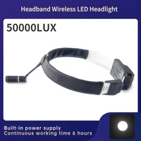 50000lux 3w high brightness integrated wireless led headlights for dental ent dedical headlight rear power supply wx hz08