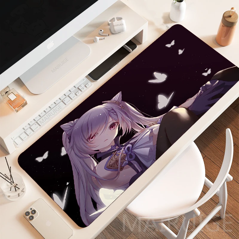 

Anime Sexy Girl Keqing Large MousePad Genshin Impact Gaming Accessories Mouse Pad Gamers Rugs Desk Mat Keyboard Mousepad Carpets