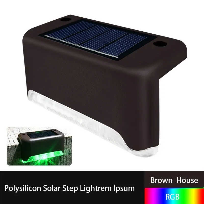 

Solar LED Garden Light Outdoor Waterproof Flood Lights Stair Aisle Corridor Step Lamp Balcony Garden Park Landscape Lighting