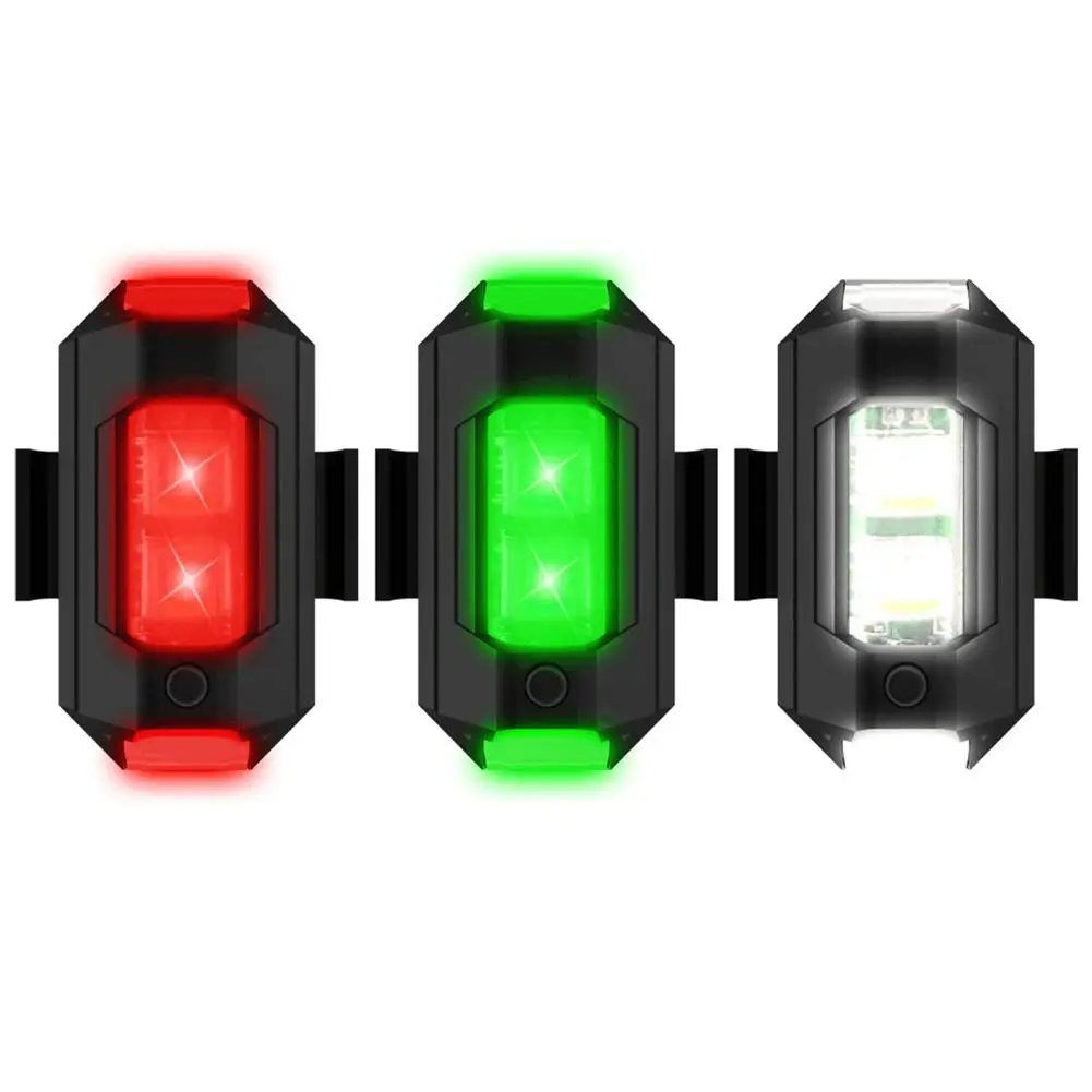 

Universal LED Anti-collision Warning Light 3 Color Flashing Light motorcycle bikes Drone With Strobe Car Warning Lights Recharge