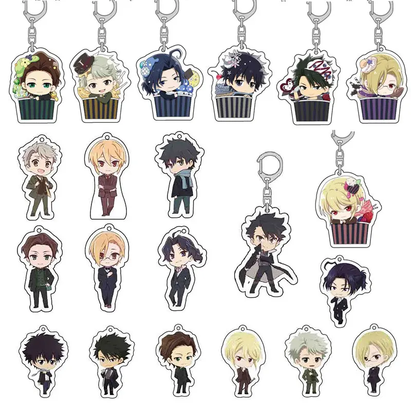 Брелки с подвеской в виде аниме Moriarty патриотический брелок с рисунком из мультфильма, металлический брелок для автомобиля, кольцо для ключей, мужские, женские, детские ювелирные изделия, подарок