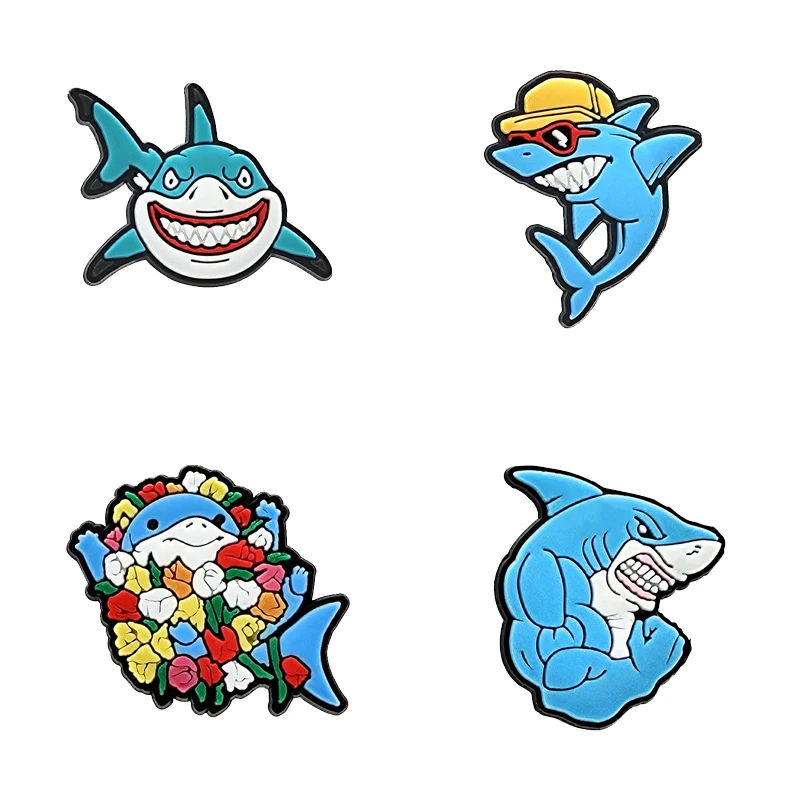 

1Pcs PVC Shark for Crocs Charms DIY Badge Unisex Sandals Buckle Kids Pins Decoration Jeans Shoe Ornaments Party Favors Wholesale