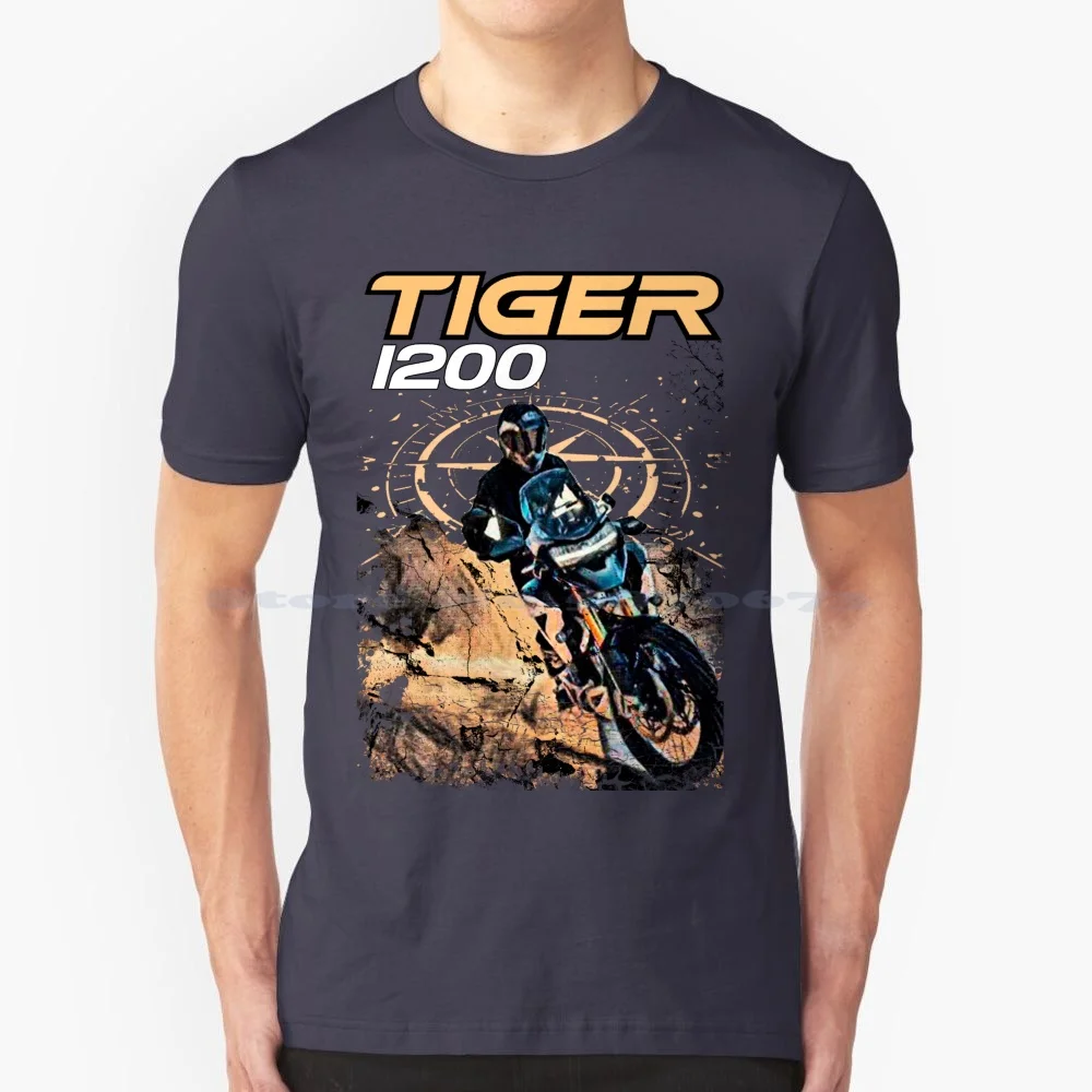

Tiger 2022 1200 T Shirt 100% Cotton Tee Motorcycles Big Trail Motorbike Adventure Bikers Motoarte Motorsport Tie Dye 2020 Rr