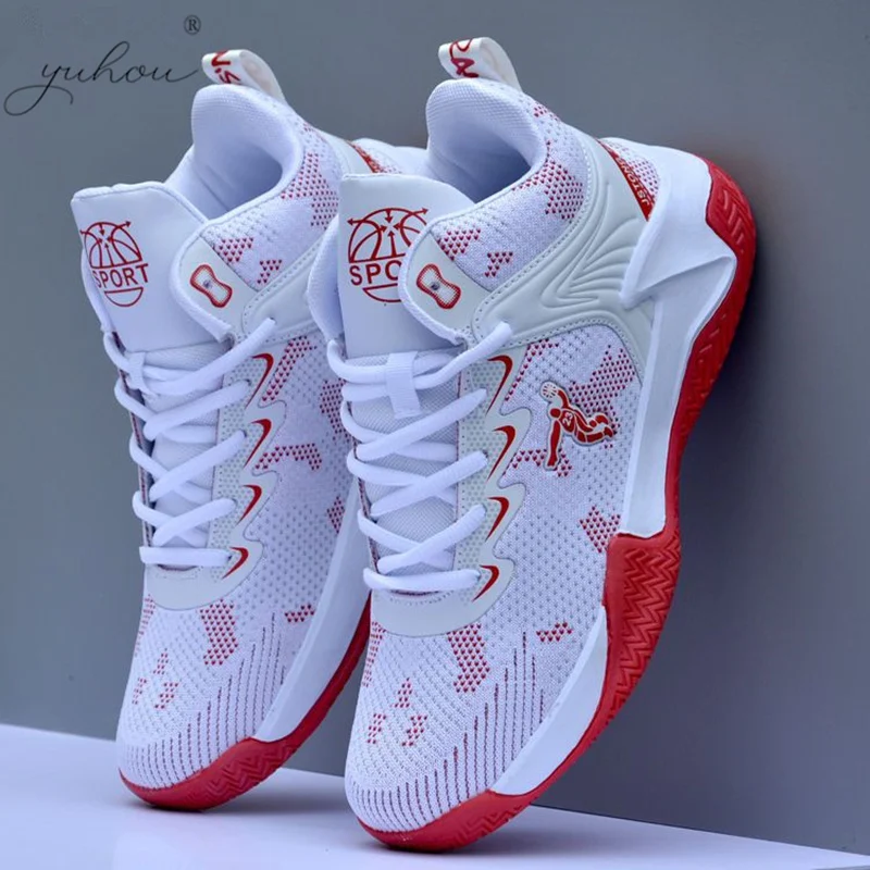 

YH Profession Basketball Shoes for Men New Trend Basketbasll Sneakers Men's Shoes Non-slip Athletic Training Sport Boots Male