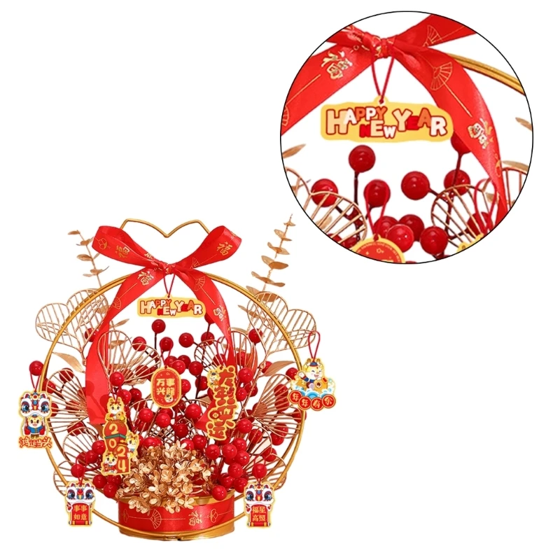 Искусственные ягоды ветка китайский весенний фестиваль украшения кулон