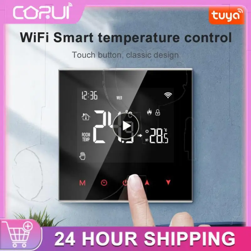 

Electric Floor Temperature Remote Controller Auto Mode Manual Programmable Heating Water Boiler Temperature Semsor App Control