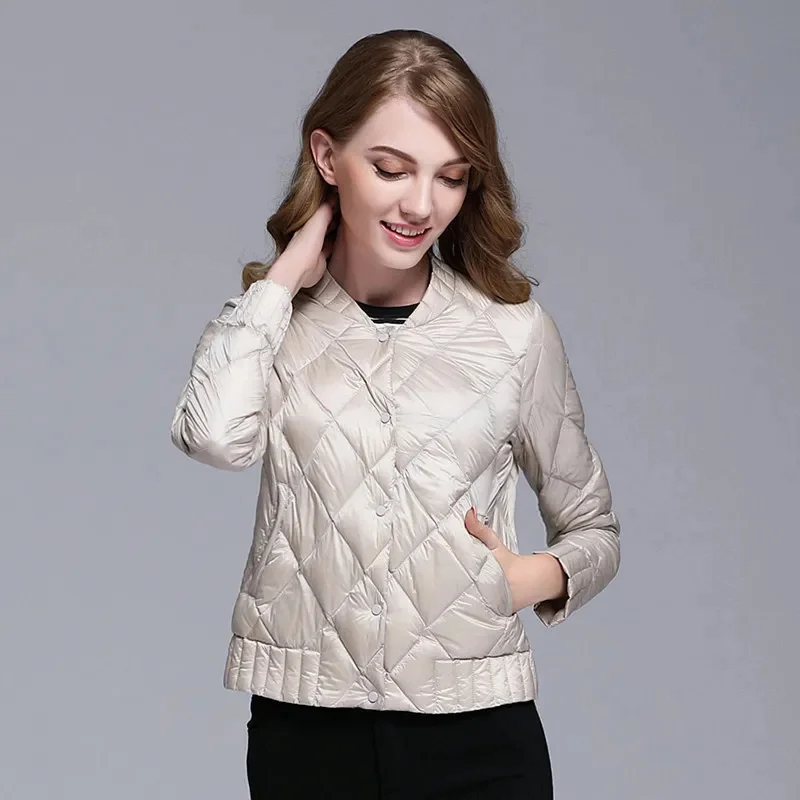 

New women's Down jacket Winter 2023 Light and thin short Down jacket Small man loose oversize coat