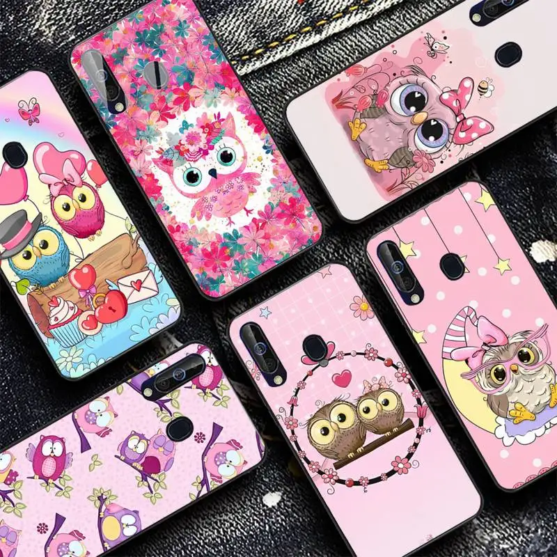 

Lovely Owl Cartoon Animal Phone Case for Samsung A51 01 50 71 21S 70 31 40 30 10 20 S E 11 91 A7 A8 2018