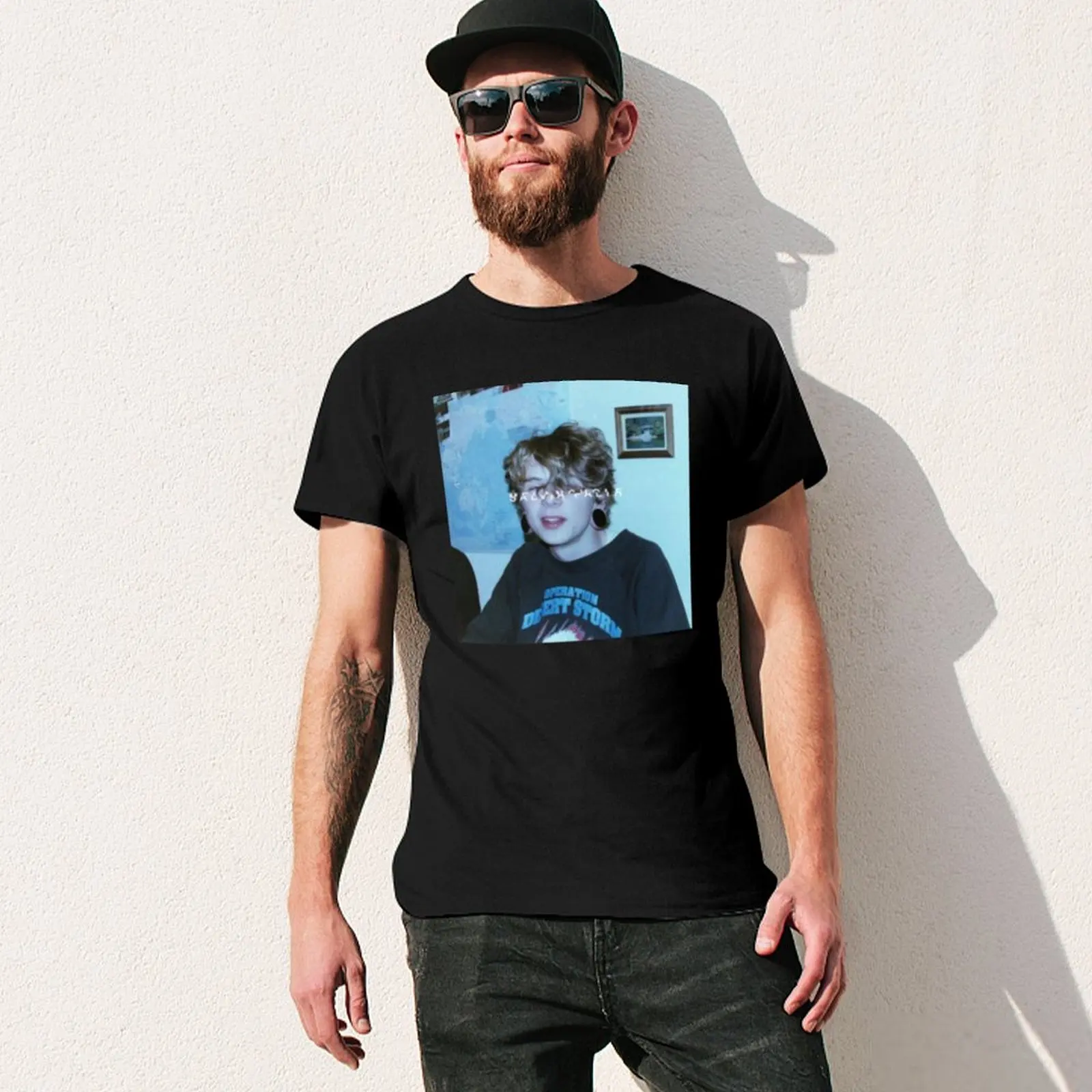 Фото Salvia Palth Melanchole I was all over her T-Shirt Simple Solid Color Crew Neck Tee №3