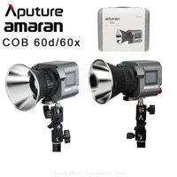 aputure amaran cob 60x 60d bi color led video photography light portable professional studio lamp bluetooth app control cri%e2%89%a596