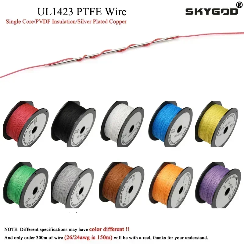 SKYGOD PTFE посеребренный медный провод 38/36/34/30/28/26/24AWG ...