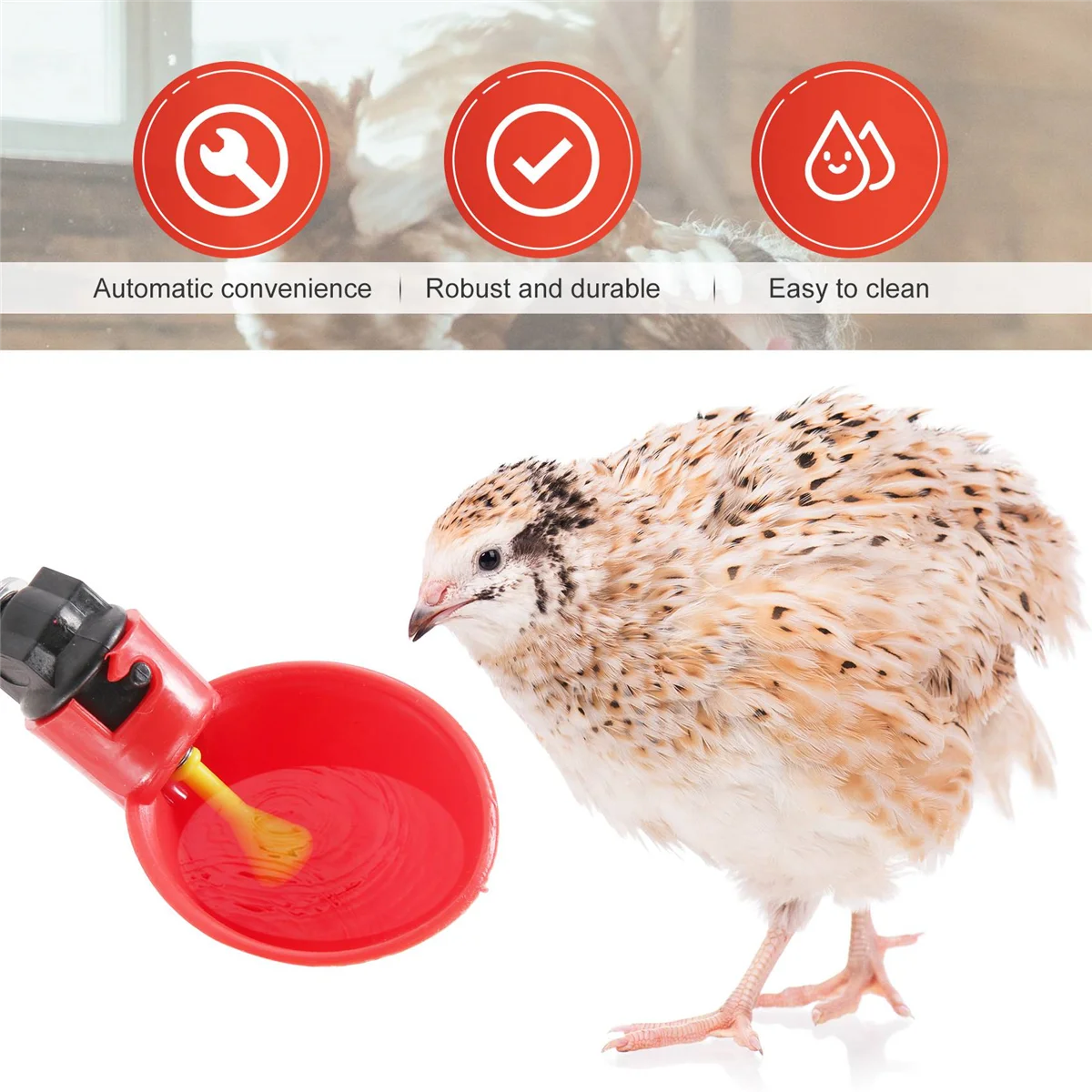 24 шт. автоматические питьевые стаканы для домашней птицы