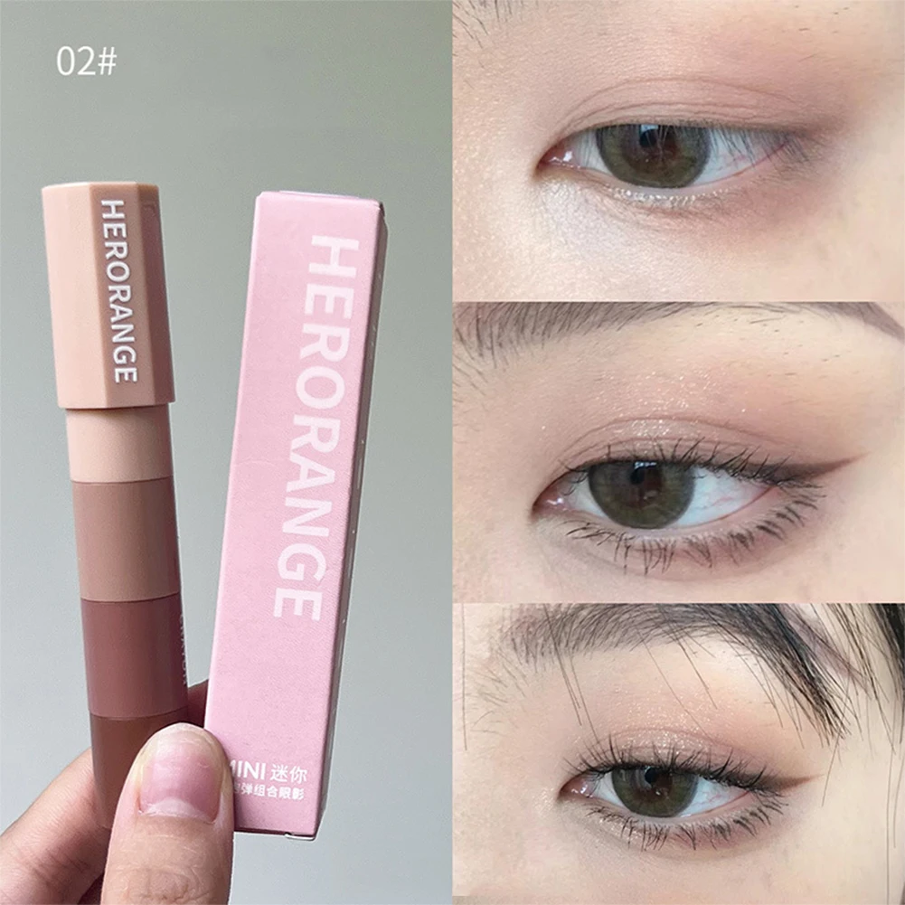 Set Combo Nude Pink Brown Eye Shadow Pencil Waterproof Long Lasting Glitter Highlighter Eyeshadow Sticks