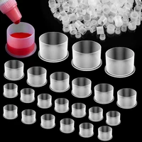 1000pcs plastic tattoo ink cups caps 10mm 12mm 17mm 20mm disposable ink pigment cups pots cleaning hygiene tattoo accessories