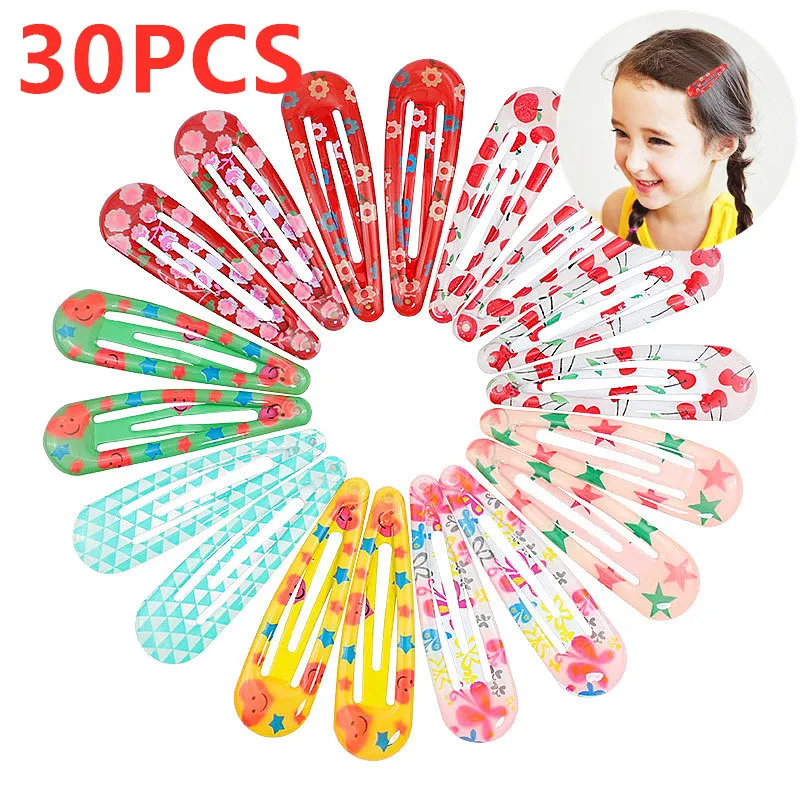 

18/20/30PCS Color Snap Hair Clip For Women Baby Girls Butterfly Hair Clips Flower Butterfly Hair Pin Barrettes Children Hairpins