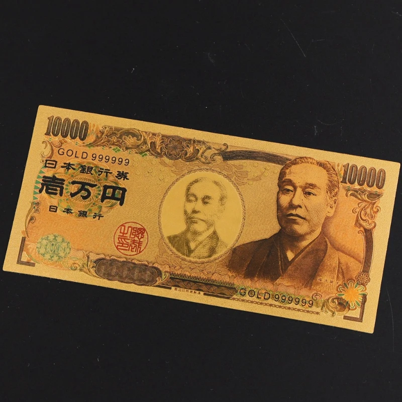 

Japanese Gold Foil Paper Money 100 Million Yen Collection Prop Coins National Coins Art Ornaments Business Gifts