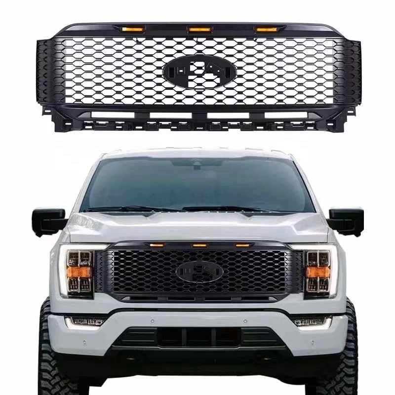 

2021 New Car Grill for F150 Front Grills with Led Lights