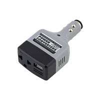 universal 2 in 1 dc 12v 24v to ac 220v auto mobile car power converter inverter adapter charger with usb charger socket lighter