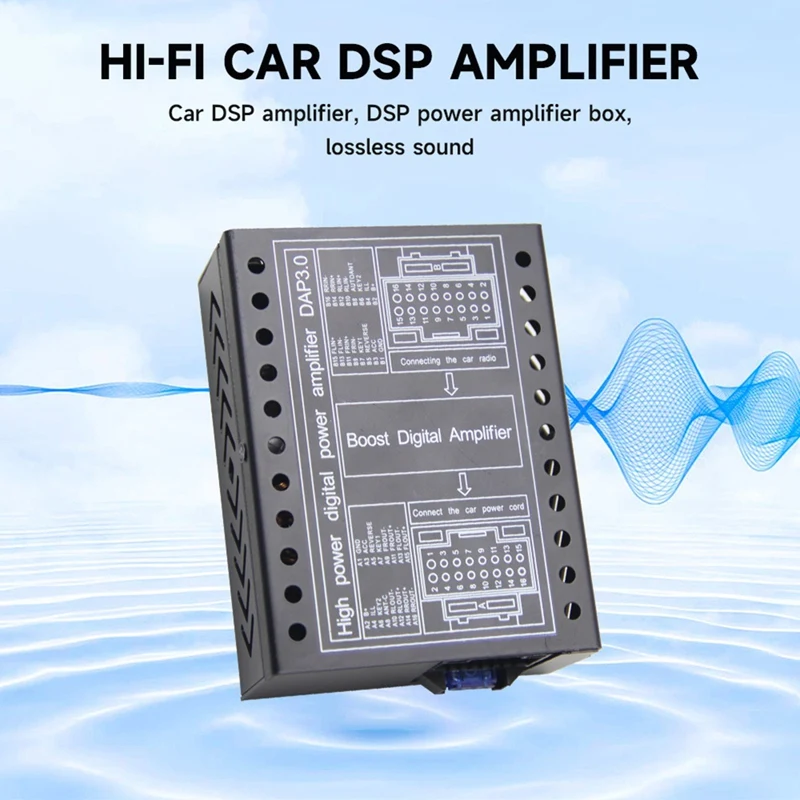 Автомобильный усилитель DSP DC 12 В Hi-Fi бустер аудио стерео цифровые звуковые